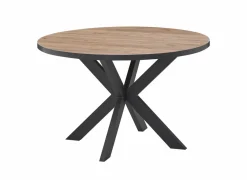 Ronde tafel Elio Ø120cm - decor - bruin & zwart