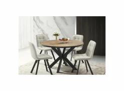 Ronde tafel Estrella Etienne Ø120cm - meubelplaat - industrial oak