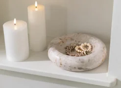 Schaal Ø25cm - marmer - beige