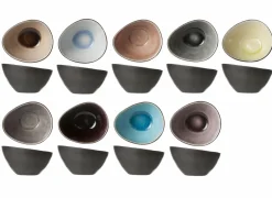 Schaal Streetfood festival 7x6,8cm - keramiek - multicolor