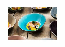 Schaal Streetfood festival 7x6,8cm - keramiek - multicolor