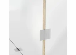 Schoenenkast Bright 102x24x125cm - decor - eik & wit hoogglans