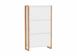 Schoenenkast Denver 70x25x125cm - decor - wit & artisanale eik