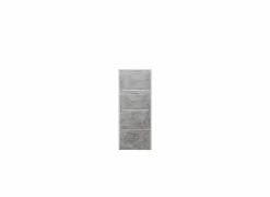Schoenenkast Fulda 60x25x152cm - melamine - beton & wit