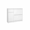 Schoenenkast Naia 109x32x93cm - decor - wit hoogglans