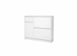 Schoenenkast Naia 109x32x93cm - decor - wit hoogglans