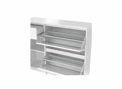 Schoenenkast Naia 109x32x93cm - decor - wit hoogglans