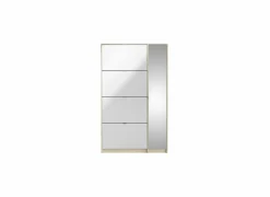 Schoenenkast Shoes 99x24x162cm - decor - eik & wit hoogglans