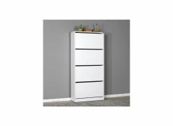 Schoenenkast Wellington 73x26x157cm - melamine - wit