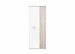 Schoenenkast 69x35x179cm - decor - zand eik & wit