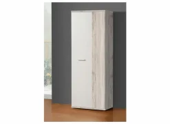 Schoenenkast 69x35x179cm - decor - zand eik & wit