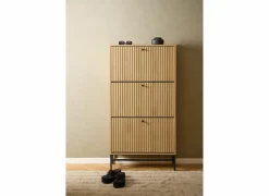 Schoenenkast 72x25x141cm - decor - eik