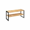 Schoenenrek 70x26x34,30cm - FSC - naturel & zwart