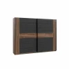 Schuifdeurkast 270cm - decor - mud oak & black oak
