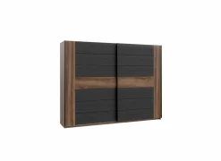 Schuifdeurkast 270cm - decor - mud oak & black oak