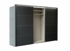 Schuifdeurkast 300cm - decor - zwart