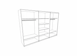 Schuifdeurkast 283cm - decor - lichtbruin