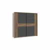 Schuifdeurkast 231cm - decor - mud oak & black oak