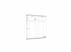 Schuifdeurkast Dalate 200cm - decor - kastanje eik & mat zwart