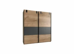 Schuifdeurkast Dublin 135cm - decor - grafiet