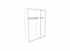 Schuifdeurkast Dublin 135cm - decor - grafiet