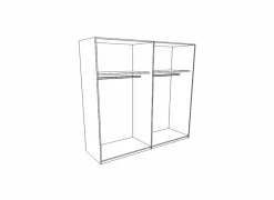 Schuifdeurkast Easyplus 225cm - decor - donkerbruin