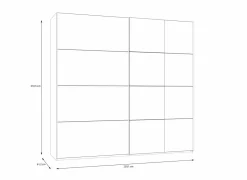 Schuifdeurkast Ingalill 220cm - decor - zand