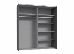 Schuifdeurkast Kaikais 170cm - decor - donkergrijs