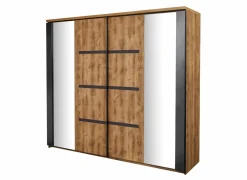 Schuifdeurkast Pauline 217cm - decor - donkerbruin