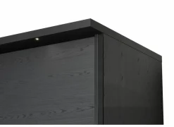 Schuifdeurkast Rosie 245cm - melamine - zwart