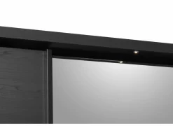 Schuifdeurkast Rosie 245cm - melamine - zwart