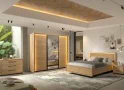 Schuifdeurkast Udine II 288cm - decor - urban oak