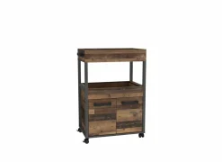 Serveerwagen 60cm - decor - old vintage wood
