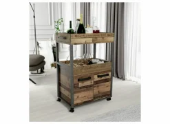 Serveerwagen 60cm - decor - old vintage wood