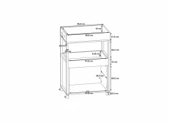 Serveerwagen 60cm - decor - old vintage wood