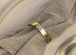 Servetring Charm 4,5x4,5cm - goud - set van 4