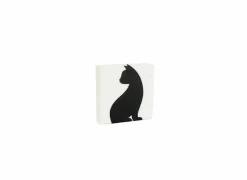 Servettenhouder Feline 6x12,3cm - metaal - zwart