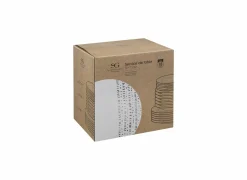 Serviesset Berbère 18-delig - porselein - zwart & wit