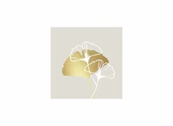 Serviette Golden Gingko 33x33cm taupe 20 stuks