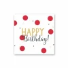 Serviette Happy Birthday 33x33cm rood 33 stuks