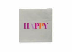 Serviette Happy 33x33cm - 20 stuks