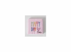 Serviette Happy 17x17cm multicolor 20 stuks