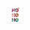 Serviette Ho Ho Ho 25x25cm - papier - multicolor 20 stuks