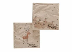 Serviette Kerst Timba Hert 16,5x16,5cm meerkleurig, 20 stuks