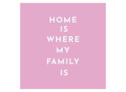 Serviette My Family 33x33cm - papier - roze 20 stuks
