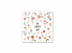Serviette Oh Happy Day 33x33cm multicolor 20 stuks