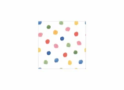 Serviette Points 33x33cm multicolor 20 stuks