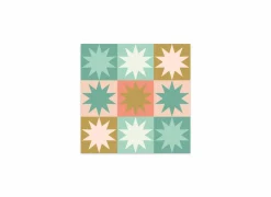 Serviette Stars & Squares 33x33cm - papier - multicolor 20 stuks
