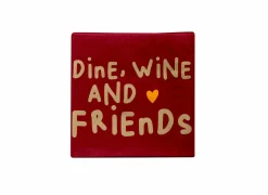 Serviette Wine, Dine, Friends 25x25cm - 20 stuks