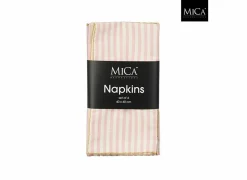 Serviette 40x40cm - stof - roze 4 stuks